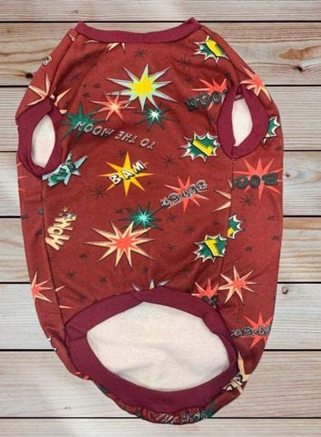 CHOOSTIX Winter Dog T-Shirt, Bam, Mehroon, 28", 200g - Image 2